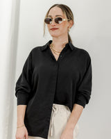 Tencel Button Down - Black