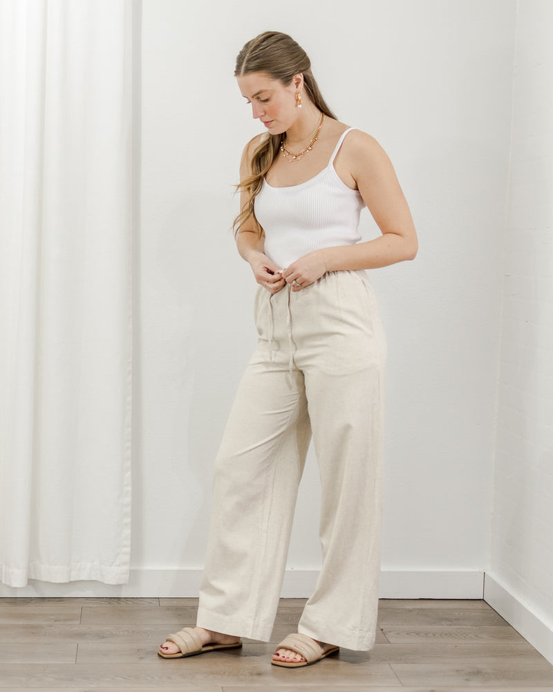 Drawstring Pant - Oat