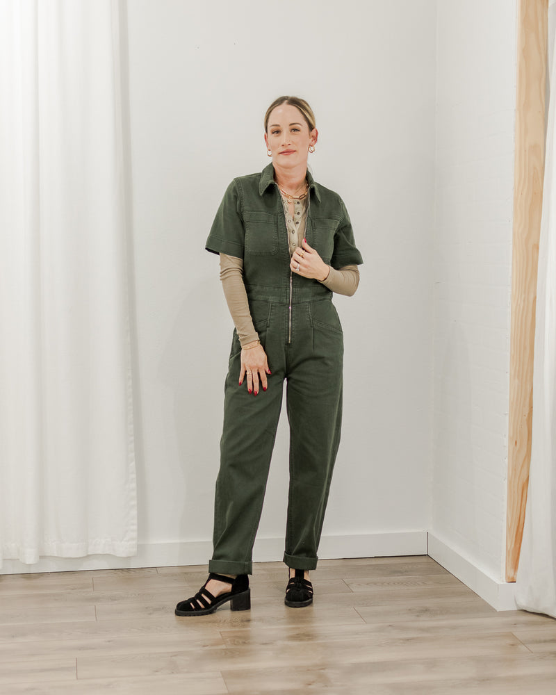 Twill Boiler Suit - Green