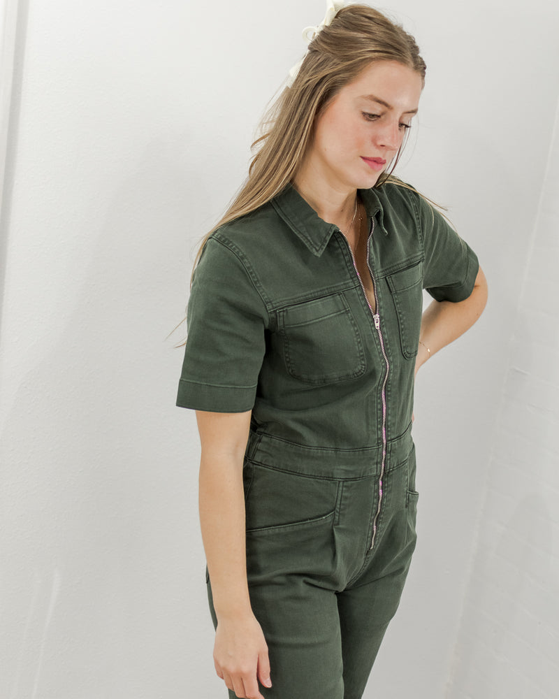 Twill Boiler Suit - Green