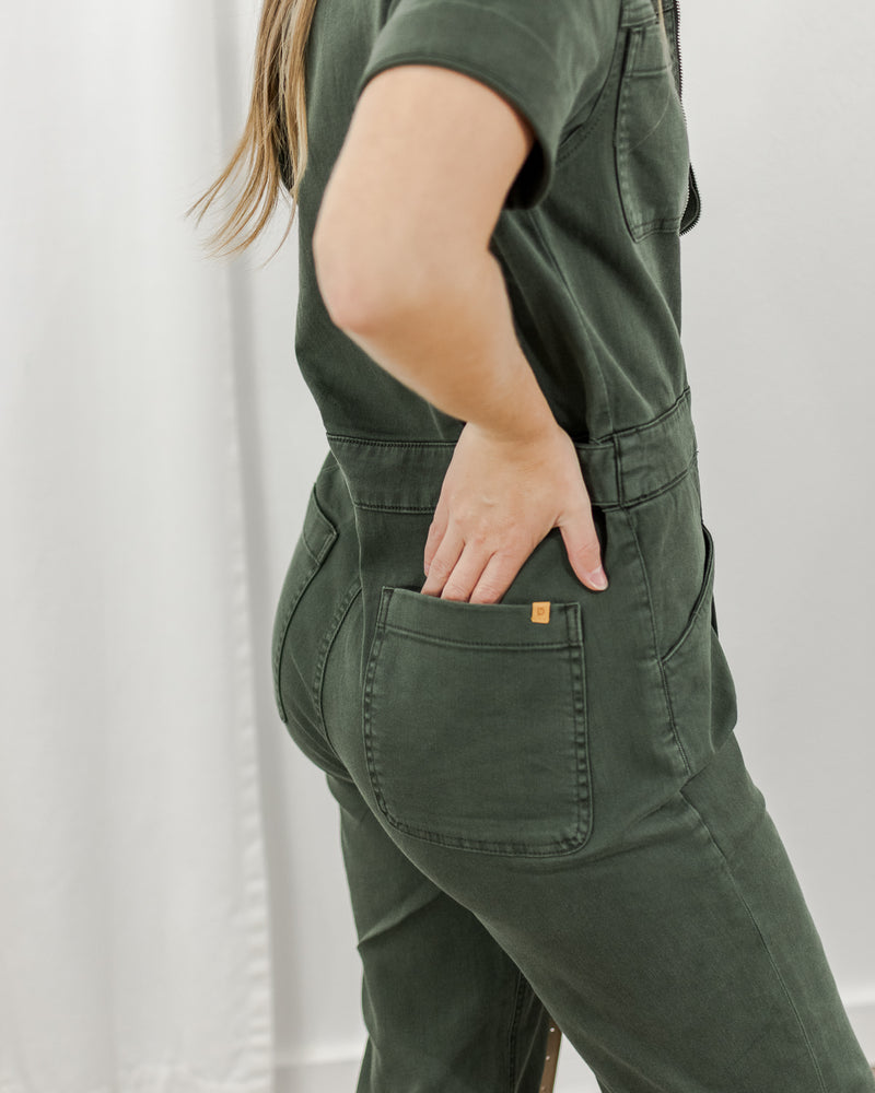 Twill Boiler Suit - Green