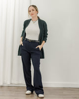 Flat Front Trouser - Navy