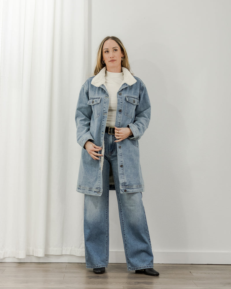 Sherpa Denim Duster