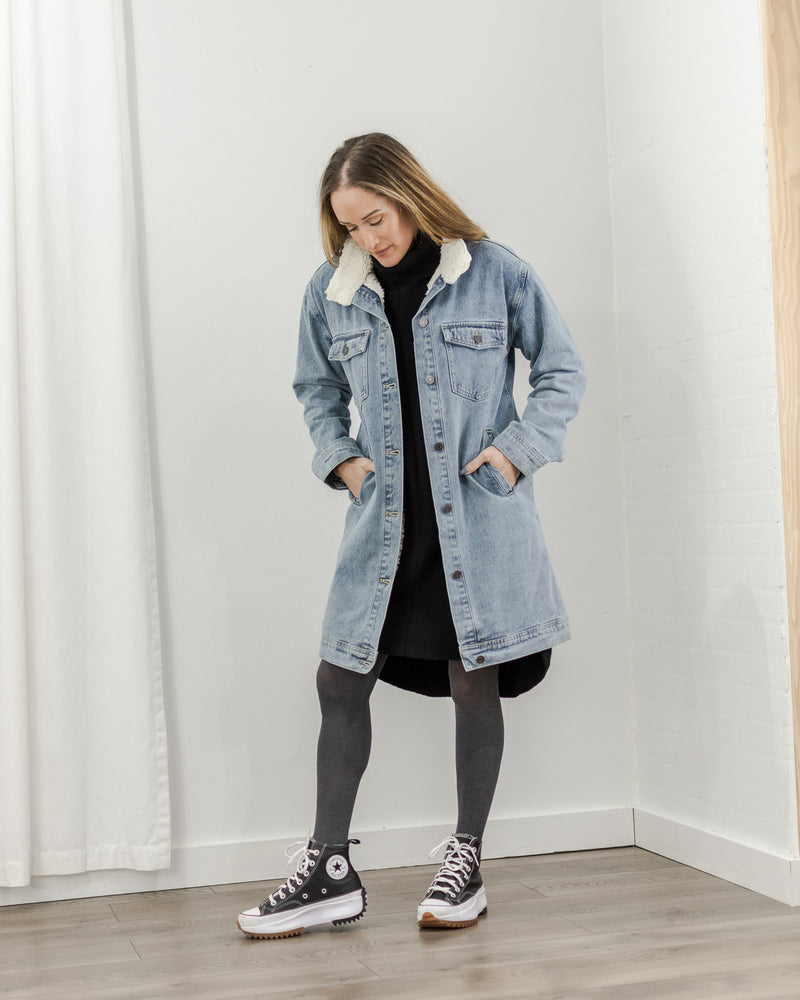 Sherpa Denim Duster