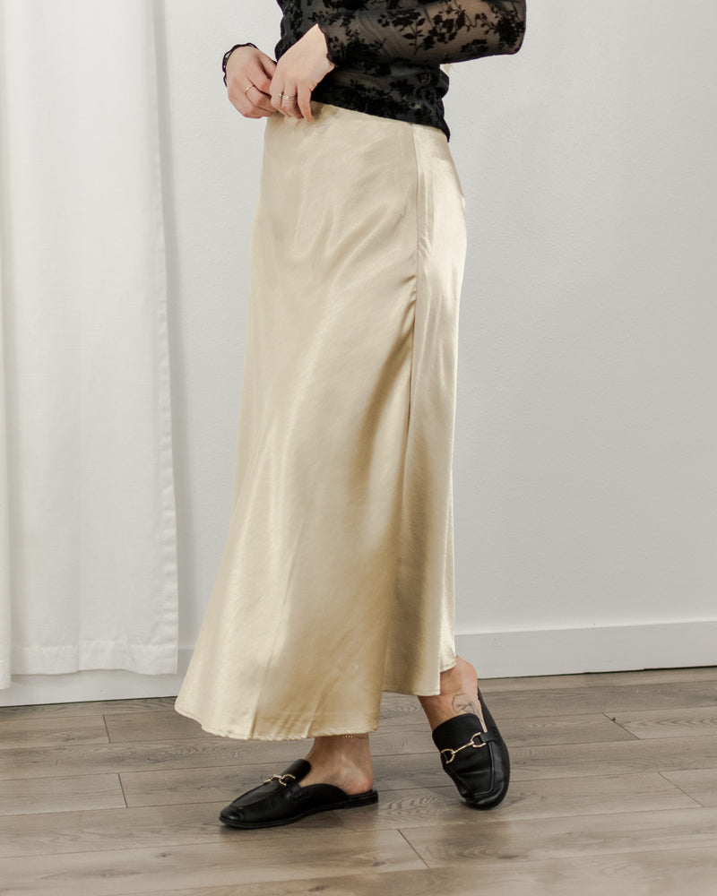 Golden Satin Skirt