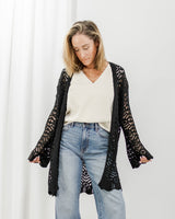 Black Knit Kimono