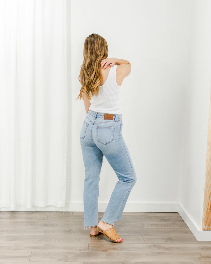  Hidden Jeans - Step Hem Straight Jeans - CoCapsules