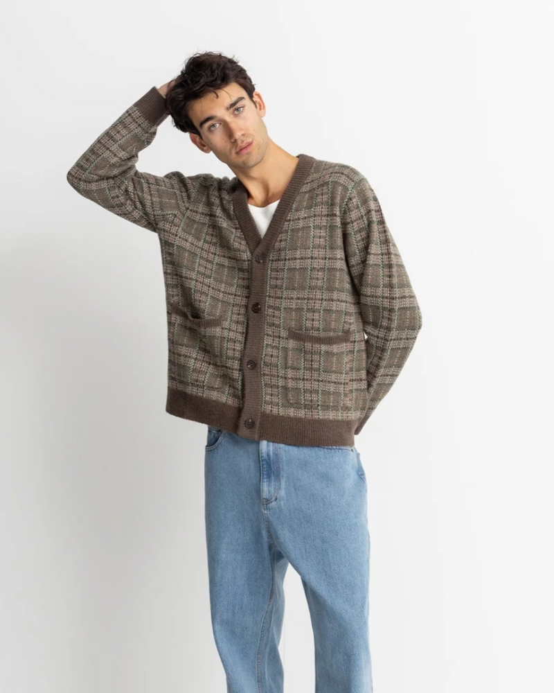 Unisex Plaid Cardigan