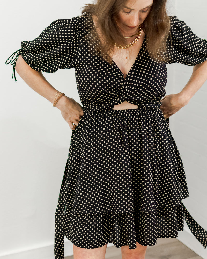  Saltwater Luxe - Polka Dot Twist Dress - CoCapsules