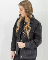  Saltwater Luxe - Stevie Denim Jacket - Black - CoCapsules